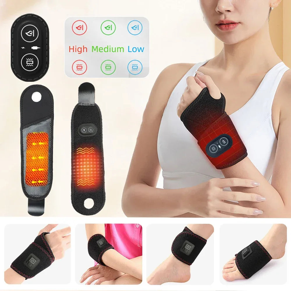 Electric Heating Wrist Brace With Vibration Massage - Omega Lifestyles