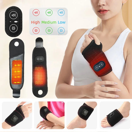 Electric Heating Wrist Brace With Vibration Massage - Omega Lifestyles