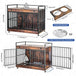 Industrial Wood Heavy Duty Large Dog Crate With Wheels - Omega Lifestyles