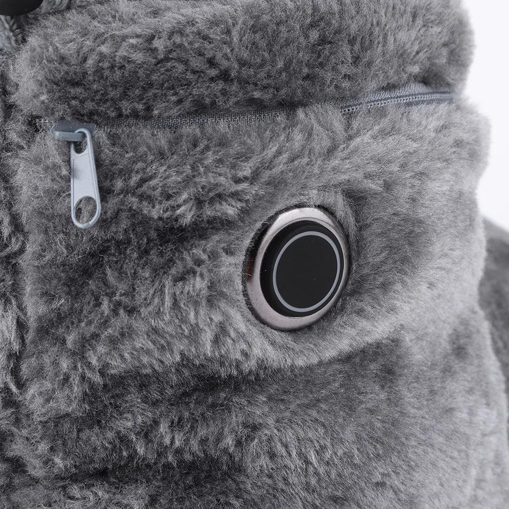 Pair Of USB Heated Plush Warm Electric Foot Warmer Shoes - Omega Lifestyles