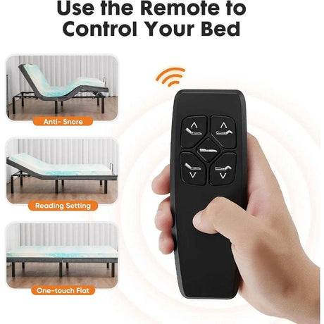 Ergonomic Electric Adjustable Bed Frame With Wireless Remote - Sleep Galleria