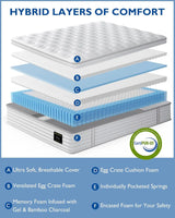 Medium Hybrid 12-Inch Gel Memory Foam Pocket Spring Mattress