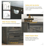 Modern Farmhouse Wood Storage Cabinet With Charging Station