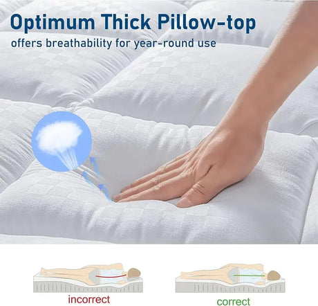 Quilted Cooling Cotton Deep Pocket Mattress Protector - Omega Lifestyles
