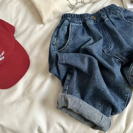 Children's Casual Loose Fit Cotton Denim Jeans - Omega Lifestyles
