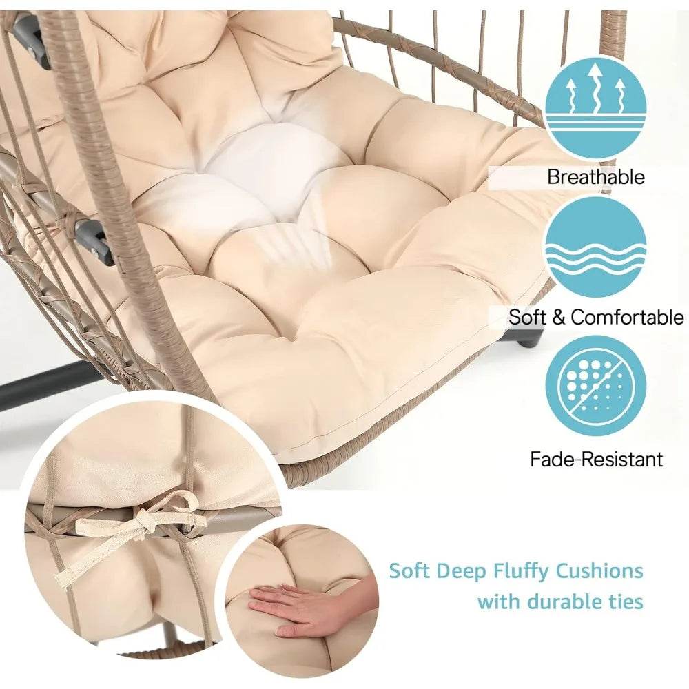 Indoor Outdoor Foldable Egg Swing Chair - Omega Lifestyles