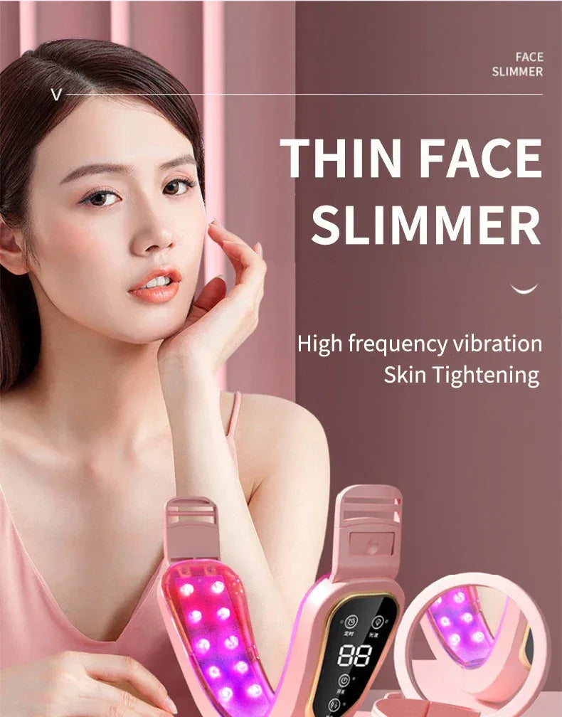 LED Photon Therapy Facial Slimming Vibration Massager - Omega Lifestyles