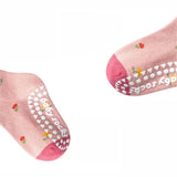 Pack Of 5 Kids Cartoon Non-Slip Cotton Socks