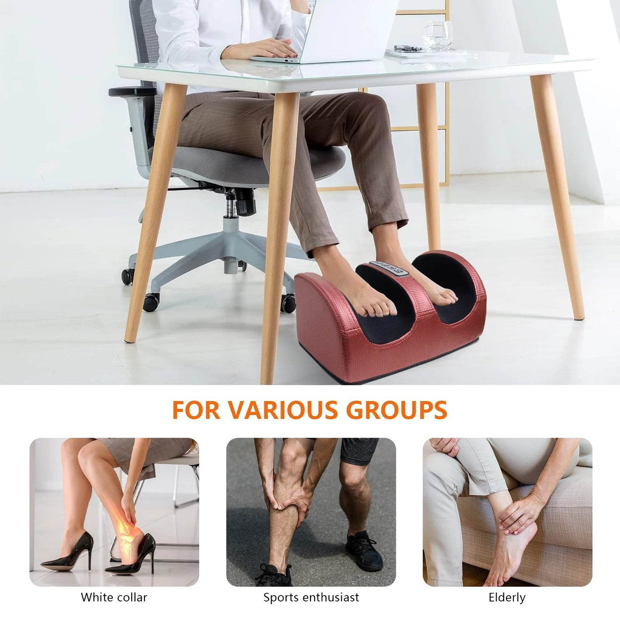 Electric Foot Kneading Massager With Heating Function
