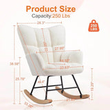 Teddy Upholstered Nursery Rocking Chair - Omega Lifestyles