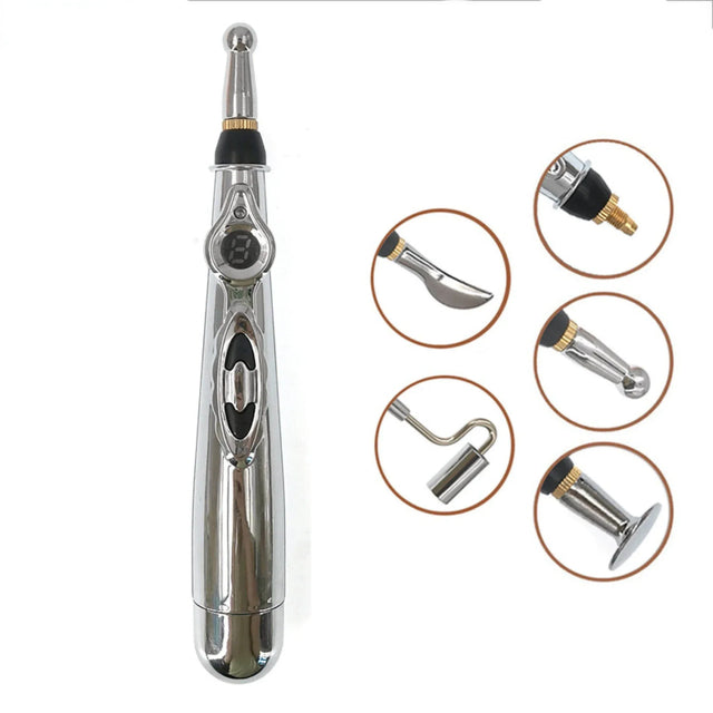 5-Head Electric Acupuncture Point Massage Pen Pain Relief - Omega Lifestyles