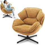 Ergonomic Swivel Living Room Chair with Metal Legs - Omega Lifestyles