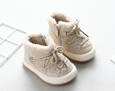 Winter Plush Ankle Baby Snow Boots With Rubber Sole - Omega Lifestyles