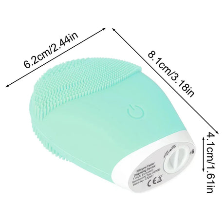 Silicone Electric Facial Cleanser Ultrasonic Massager Brush - Omega Lifestyles