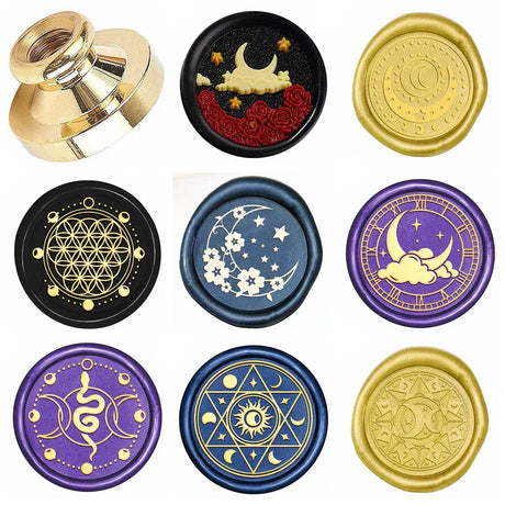 Wooden Handle Brass Seal Head Wax Seal Stamp - Omega Lifestyles