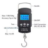Portable Digital Hanging Scale With 50kg Capacity - Omega Lifestyles