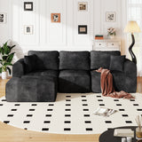 Modular L-Shaped U-Shaped Convertible Ottoman Sectional Sofa
