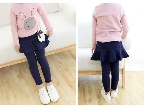 Girls Cotton Lace Skirt-Pants Leggings Winter Tights - Omega Lifestyles