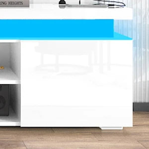 Modern 74-Inch LED TV Stand With Power Outlet and USB Ports