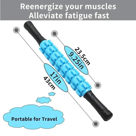 9 Wheel Full Body Fitness Massage Roller Stick - Omega Lifestyles