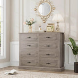 Modern Farmhouse 8-Drawer Wood Dresser - Omega Lifestyles