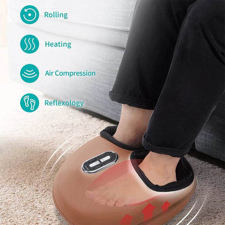 Electric Foot Massager with Heat Compression Shiatsu Therapy - Omega Lifestyles