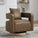 Boucle Upholstered Swivel Accent Chair With Pillow - Omega Lifestyles