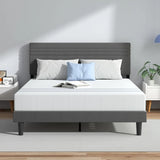 Queen Upholstered Linen Platform Bed Frame With Storage
