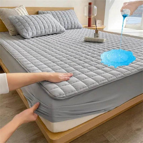 Waterproof Soft Plaid Mattress Protector Set - Omega Lifestyles