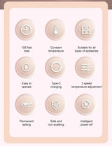 Electric Heated Eyelash Curler 3-Speed Temperature Control - Omega Lifestyles