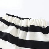 2-Piece Striped Polyester Toddler Summer Outfit Set