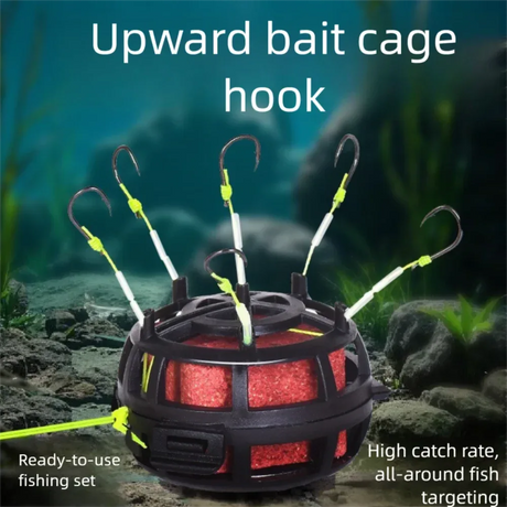 Explosion Bait Cage Hook Pre-Assembled Carbon Steel Rig - Omega Lifestyles