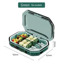 Portable 6-Grid Transparent Waterproof Pill Storage Box - Omega Lifestyles