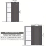 2-Piece Noise Reduction Grommet Top Room Divider Curtain