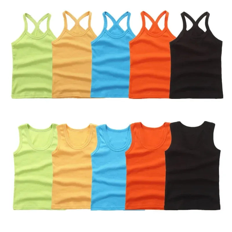 Kids Cotton Sleeveless Casual Vest Top - Omega Lifestyles