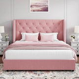 Upholstered Velvet Tufted Bed Frame - Omega Lifestyles