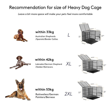 Heavy Duty Chew-Resistant Iron Dog Crate With Wheels - Omega Lifestyles