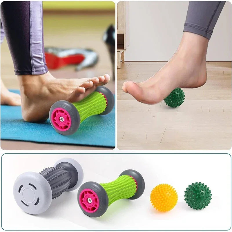 Set Of 2 Plantar Fasciitis Foot Massage Rollers Balls - Omega Lifestyles