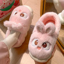 Women’s Cute Plush Flannel Indoor Winter Rabbit Slippers