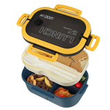 Stackable Leak-Proof 1200ML Bento Lunch Box With Tableware