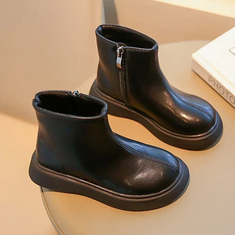 Children's Waterproof Leather Anti-Slippery Ankle Boots - Omega Lifestyles