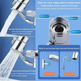 Splash-Proof 1080° Rotating Dual Mode Faucet Extender Set - Omega Lifestyles