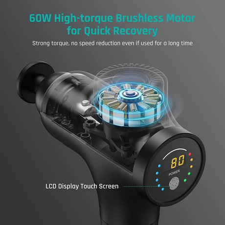 Professional Deep Tissue Percussion Massage Gun with 7 Heads - Omega Lifestyles