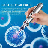 Electronic Acupuncture Pen Stainless Steel Massage Device With 5 Heads - Omega Lifestyles