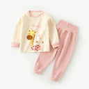 Children Cotton Animal Print Long Sleeve Pajama Set
