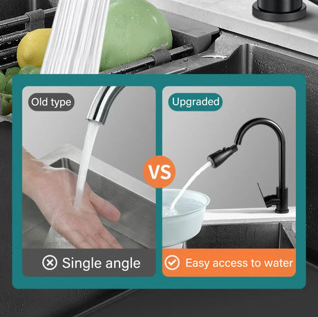 3-in-1 Rotating Kitchen Faucet Extender With Sprayer - Omega Lifestyles