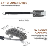 Stainless Steel Grill Brush With Scraper And Scrubber