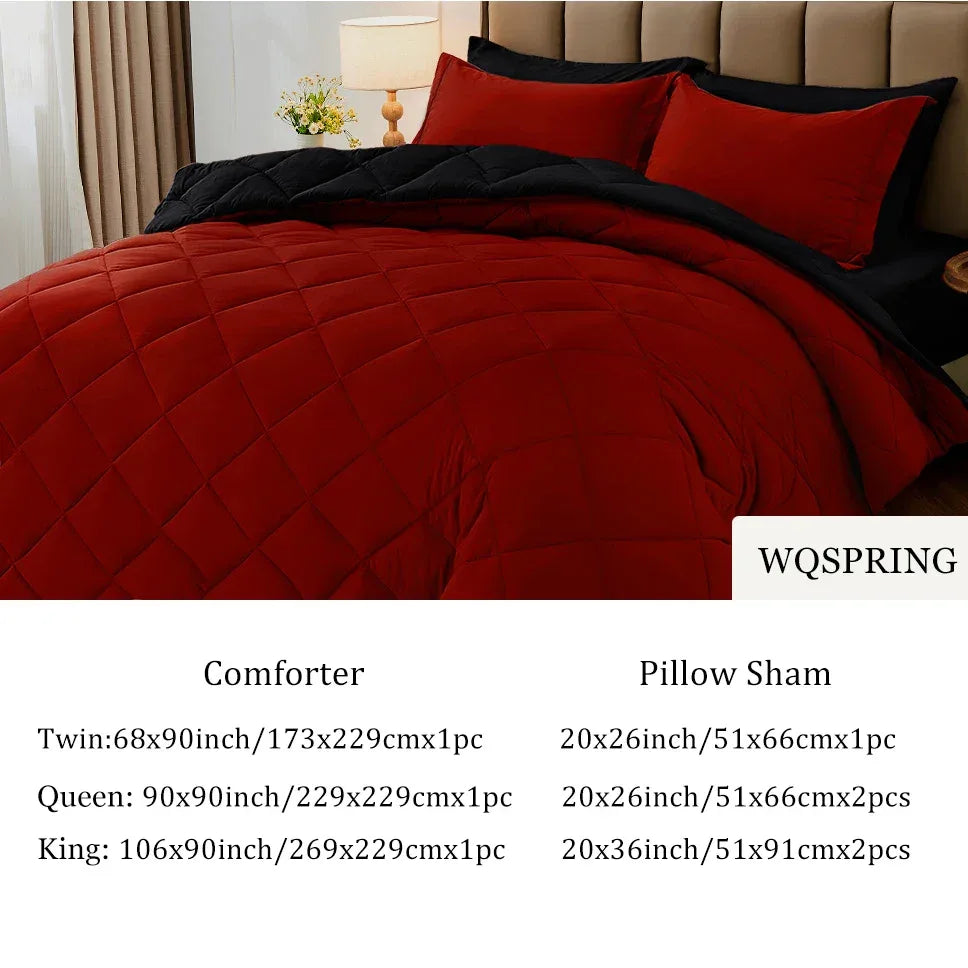 2-Piece Reversible All-Season Polyester Comforter Set - Omega Lifestyles