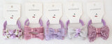 Set Of 10 Floral Bow Elastic Baby Hair Bands - Omega Lifestyles
