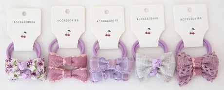 Set Of 10 Floral Bow Elastic Baby Hair Bands - Omega Lifestyles